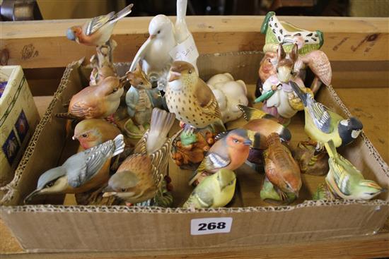 Collection of Worcester birds & 2 Copenhagen birds